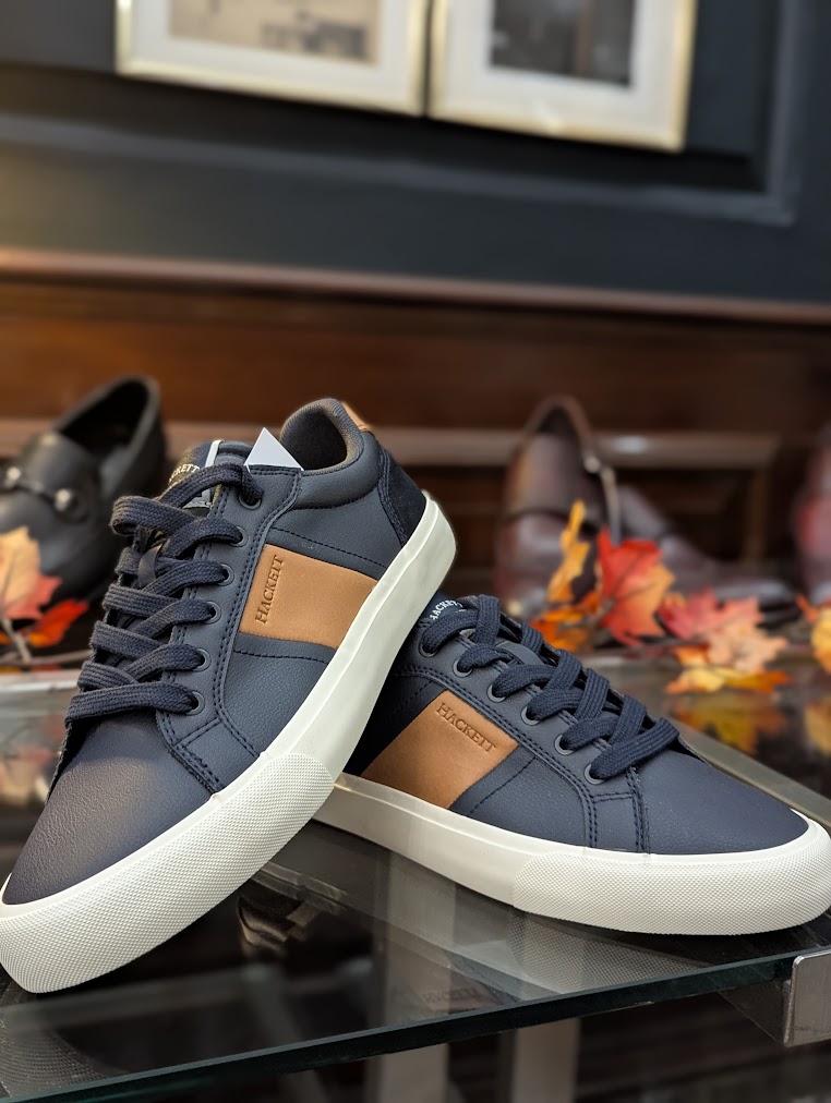 hackett navy trainers